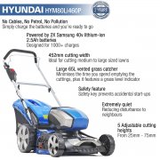 Hyundai HYM80LI460P 80V Battery Powered Lawn Mower 45cm with Battery & Charger